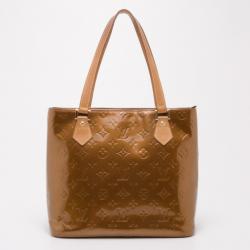 LOUIS VUITTON Houston Monogram Vernis Leather Tote Bag Bronze