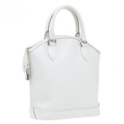 Pre Owned Louis Vuitton Ivory Epi Leather Lockit Tote