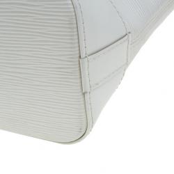 Pre Owned Louis Vuitton Ivory Epi Leather Lockit Tote