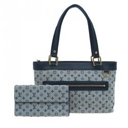 مملوكة مسبقًا حقيبة لوي فيتون لوسيل كانفاس ميني لين PM مع محفظة