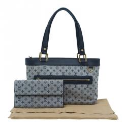 مملوكة مسبقًا حقيبة لوي فيتون لوسيل كانفاس ميني لين PM مع محفظة