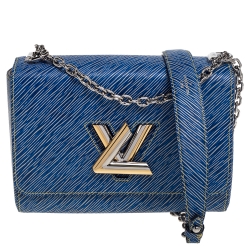 Vintage LOUIS VUITTON Black/Blue Epi Leather Varenne Tote Bag