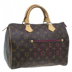 مملوكة مسبقًا Louis Vuitton Fuchsia Perforated Monogram Canvas Limited Edition Speedy 30
