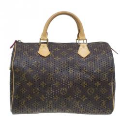 مملوكة مسبقًا Louis Vuitton Fuchsia Perforated Monogram Canvas Limited Edition Speedy 30