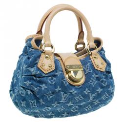 Louis Vuitton Blue Monogram Denim Pleaty Satchel Bag