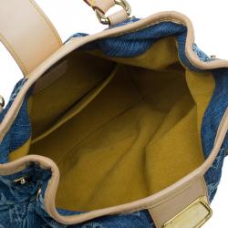 Louis Vuitton Blue Monogram Denim Pleaty Satchel Bag