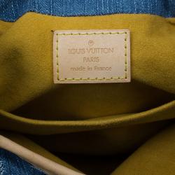 Louis Vuitton Blue Monogram Denim Pleaty Satchel Bag