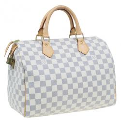 Pre Owned Louis Vuitton Damier Azur Canvas Speedy 30