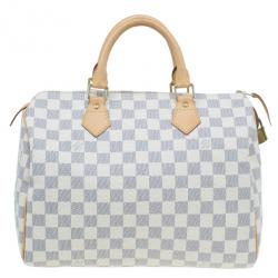 Pre Owned Louis Vuitton Damier Azur Canvas Speedy 30