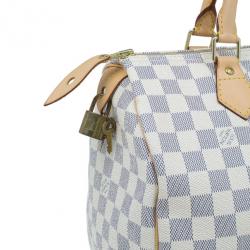 Pre Owned Louis Vuitton Damier Azur Canvas Speedy 30