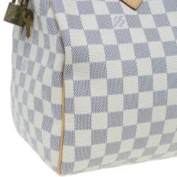 Pre Owned Louis Vuitton Damier Azur Canvas Speedy 30