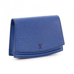 Pre Owned Louis Vuitton Blue Epi Leather Tilsitt Pochette
