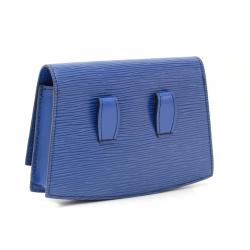 Pre Owned Louis Vuitton Blue Epi Leather Tilsitt Pochette