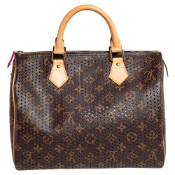 مملوكة مسبقًا حقيبة لوي فيتون سبيدي 30 كانفاس فوشيا مونوغرامي مثقب إصدار محدود