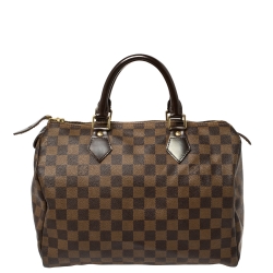 Pre Owned Louis Vuitton Damier Ebene Canvas Speedy 30 Bag