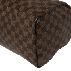 Pre Owned Louis Vuitton Damier Ebene Canvas Speedy 30 Bag