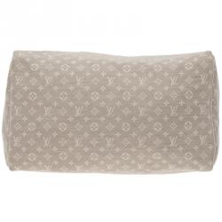 مملوكة مسبقًا Louis Vuitton Cream Monogram Mini Lin Speedy 30 Bag
