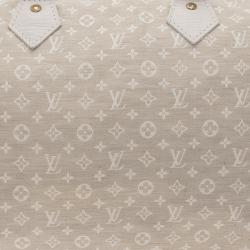 مملوكة مسبقًا Louis Vuitton Cream Monogram Mini Lin Speedy 30 Bag
