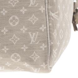 مملوكة مسبقًا Louis Vuitton Cream Monogram Mini Lin Speedy 30 Bag
