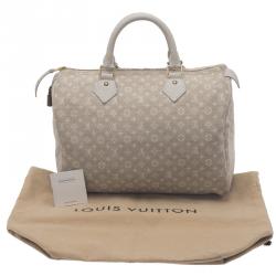 مملوكة مسبقًا Louis Vuitton Cream Monogram Mini Lin Speedy 30 Bag