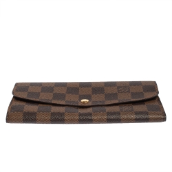 Pre Owned Louis Vuitton Damier Ebene Canvas Emilie Wallet