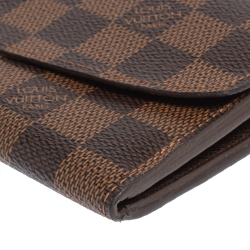 Pre Owned Louis Vuitton Damier Ebene Canvas Emilie Wallet