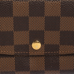 Pre Owned Louis Vuitton Damier Ebene Canvas Emilie Wallet