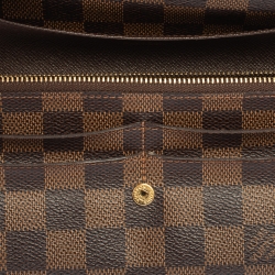 Pre Owned Louis Vuitton Damier Ebene Canvas Emilie Wallet