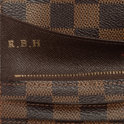 Pre Owned Louis Vuitton Damier Ebene Canvas Emilie Wallet