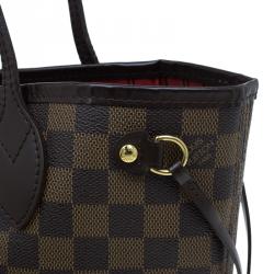 Louis Vuitton Damier Ebene Canvas Neverfull PM Bag