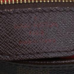 Pre Owned Louis Vuitton Damier Ebene Canvas Marais Bucket Bag w/Accessories Pochette
