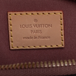 Pre Owned Louis Vuitton Rose Velours Monogram Vernis Alma BB Bag