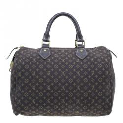 Pre Owned Louis Vuitton Monogram Canvas Mini Lin Speedy 30