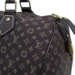 Pre Owned Louis Vuitton Monogram Canvas Mini Lin Speedy 30