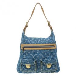 مملوكة مسبقًا حقيبة يد لوي فيتون باجي دنيم مونوجرامي أزرق GM