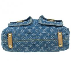 مملوكة مسبقًا حقيبة يد لوي فيتون باجي دنيم مونوجرامي أزرق GM