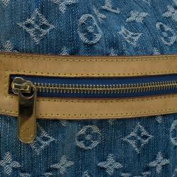 مملوكة مسبقًا حقيبة يد لوي فيتون باجي دنيم مونوجرامي أزرق GM