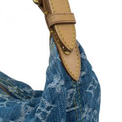 مملوكة مسبقًا حقيبة يد لوي فيتون باجي دنيم مونوجرامي أزرق GM