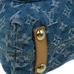 مملوكة مسبقًا حقيبة يد لوي فيتون باجي دنيم مونوجرامي أزرق GM