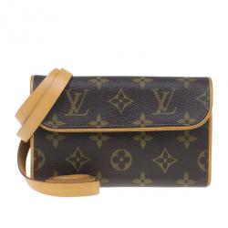 مملوكة مسبقًا حقيبة لوي فيتون فلورينتين كلاسيكية كانفاس بني مونوغرامي متحولة بحزام