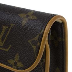 مملوكة مسبقًا حقيبة لوي فيتون فلورينتين كلاسيكية كانفاس بني مونوغرامي متحولة بحزام