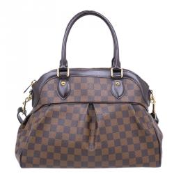 Pre Owned Louis Vuitton Damier Ebene Canvas Trevi Charm Satchel PM Bag
