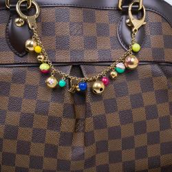 Pre Owned Louis Vuitton Damier Ebene Canvas Trevi Charm Satchel PM Bag