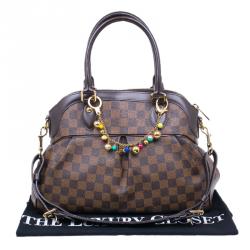 Pre Owned Louis Vuitton Damier Ebene Canvas Trevi Charm Satchel PM Bag