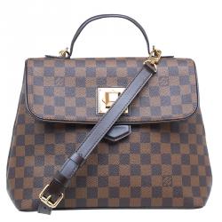 Pre Owned Louis Vuitton Damier Ebene Canvas Bergamo Satchel MM Bag