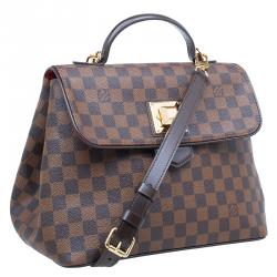 Pre Owned Louis Vuitton Damier Ebene Canvas Bergamo Satchel MM Bag