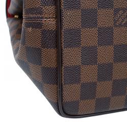 Pre Owned Louis Vuitton Damier Ebene Canvas Bergamo Satchel MM Bag