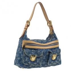 Pre Owned Louis Vuitton Denim Monogram Baggy PM