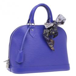 Pre Owned Louis Vuitton Purple Leather Epi Alma PM