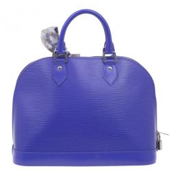 Pre Owned Louis Vuitton Purple Leather Epi Alma PM